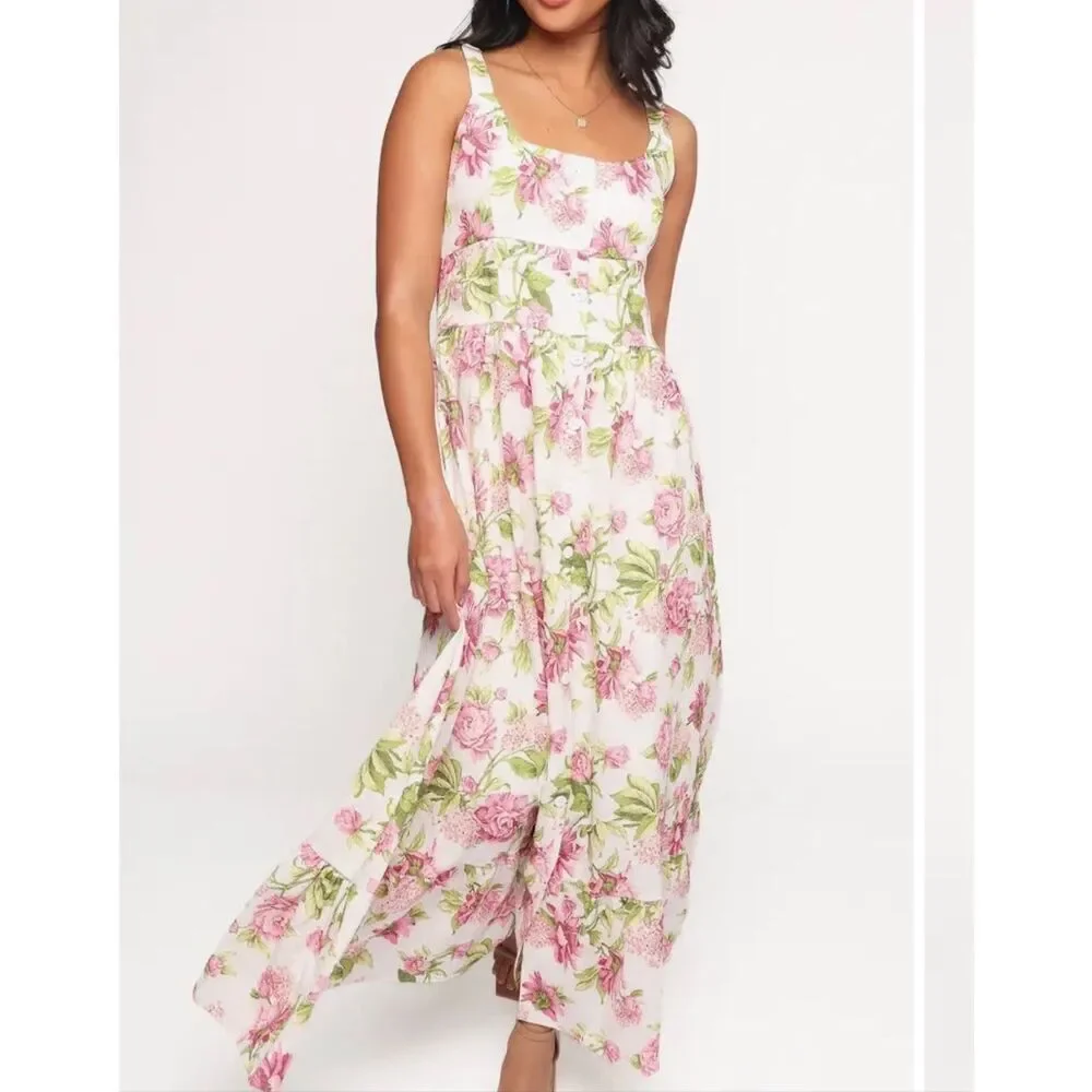 Petal & Pup Tullia Floral Maxi Dress Medium Nwot